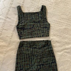 Skatie Large “Alabama” workout set. Kiki leggings and Carter sports bra